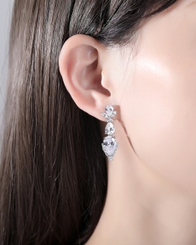Long earrings inlay zircon stud earrings for women