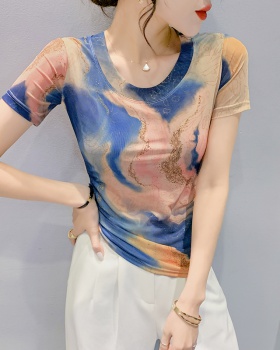 Round neck tops fashion T-shirt for women