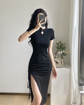 Tight long summer dress black light formal dress