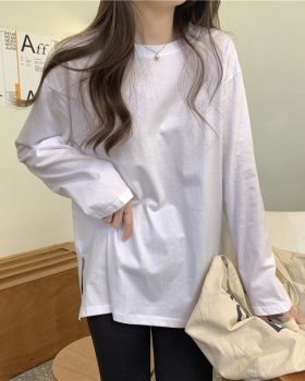 Korean style loose long tops bottoming spring T-shirt