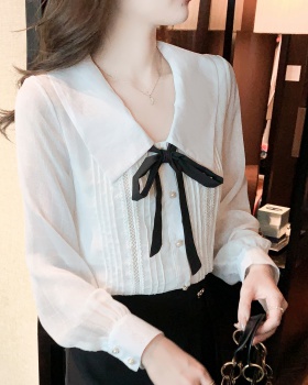 Bow lady shirt spring Korean style chiffon shirt