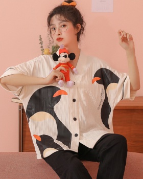 Sweet maiden pajamas short sleeve cardigan for women