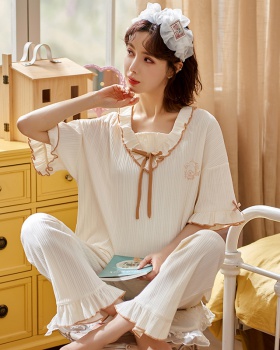 Fashion pure cotton long pants homewear pajamas for women