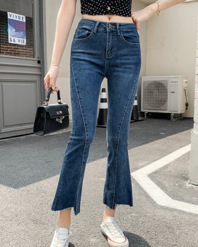 Irregular nine pants large yard jeans for women