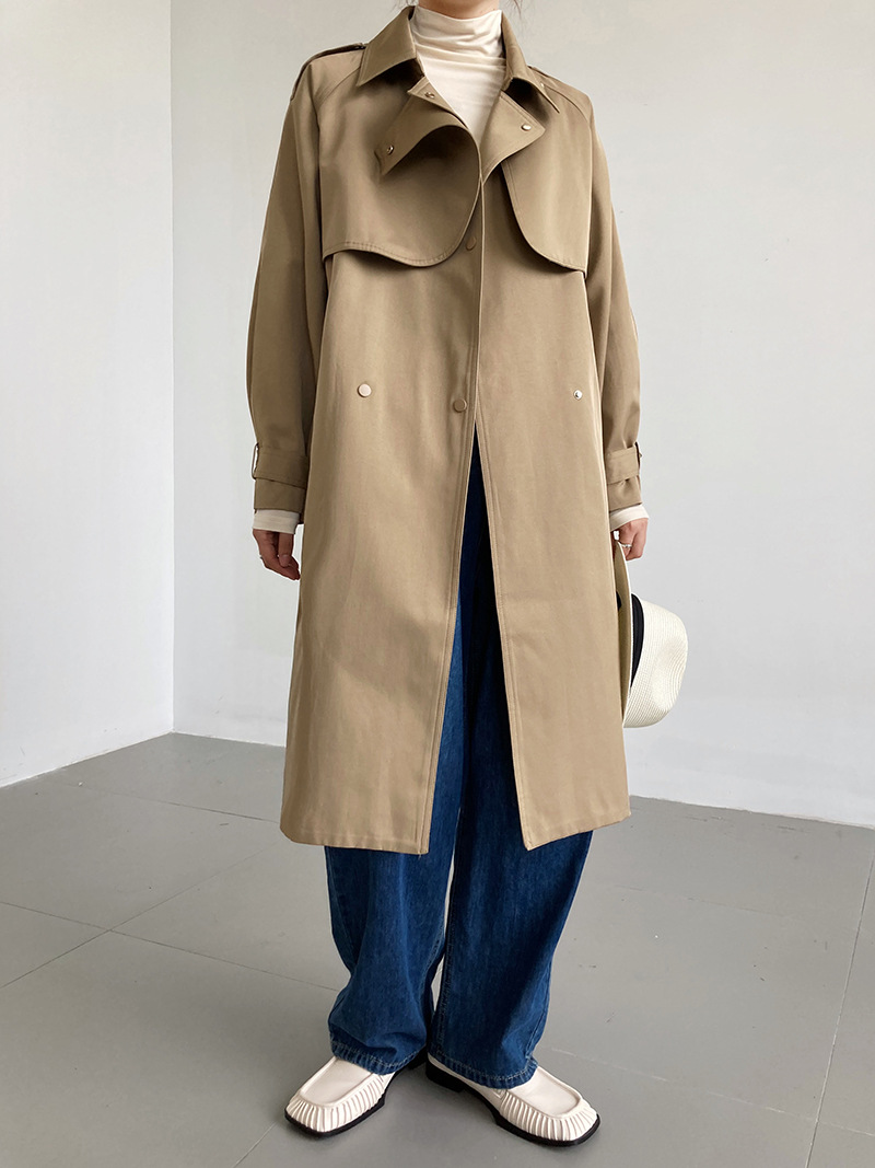 Temperament windbreaker coat for women