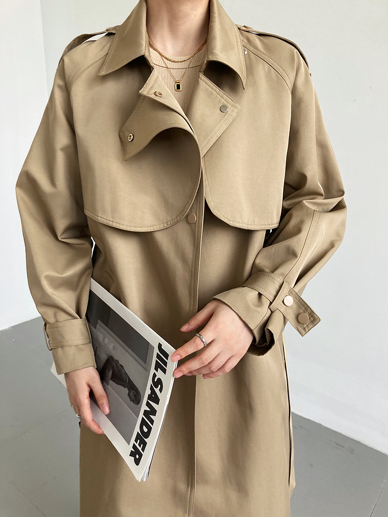 Temperament windbreaker coat for women