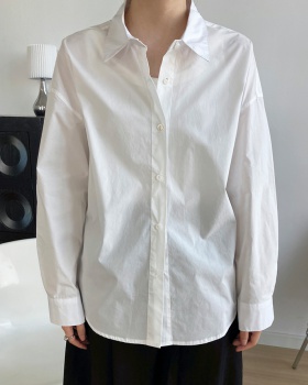 Loose Casual pure simple outside the ride shirt for women