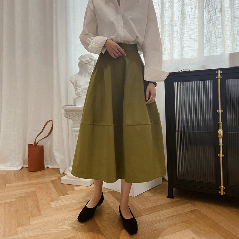 Long France style thick and disorderly skirt for women