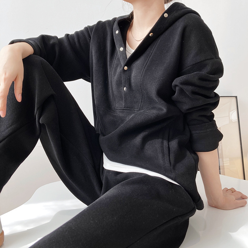 Autumn sports sweatpants hooded hoodie 2pcs set for women