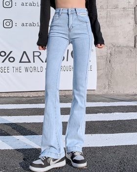 High waist micro speaker jeans elasticity slim pants for women