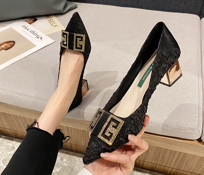 All-match high-heeled shoes middle-heel shoes for women