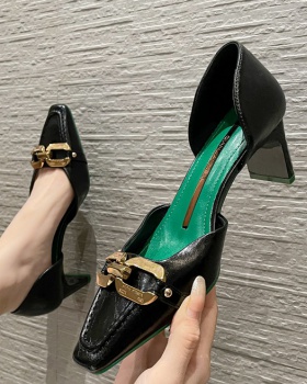 Buff all-match high-heeled shoes thick shoes for women