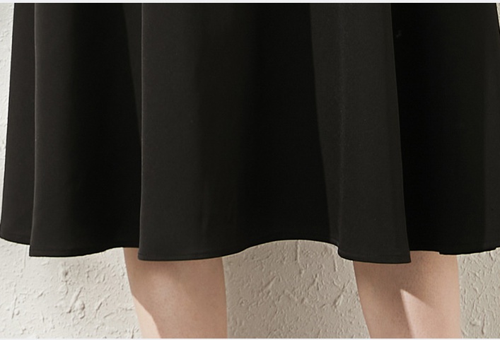 Black ladies big skirt European style temperament dress