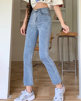 Straight pants jeans micro speaker long pants for women