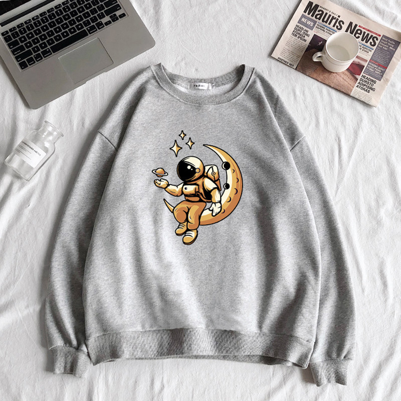 Couples fashion round neck youth hoodie for men