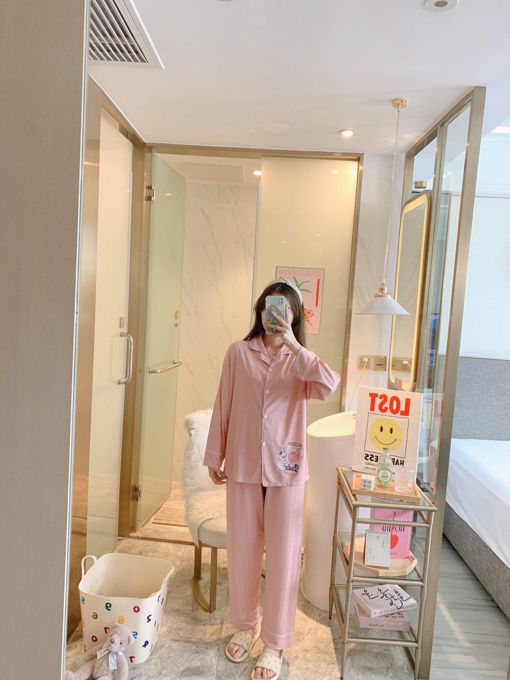 Homewear cardigan Casual pajamas 2pcs set for women