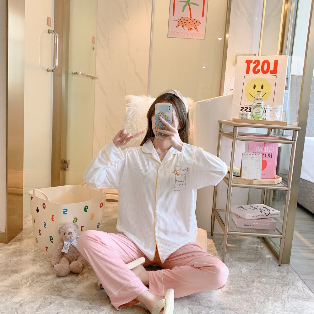 Homewear cardigan pajamas 2pcs set for women