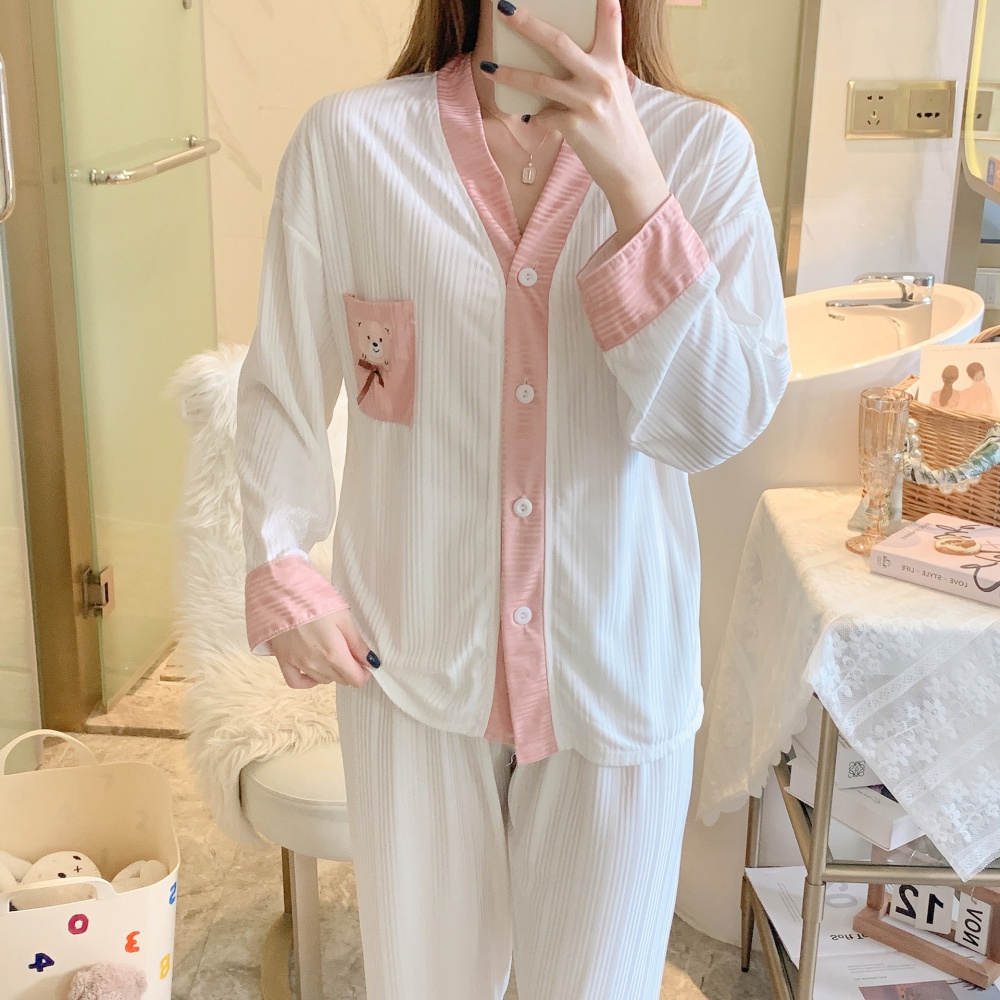 Sweet pajamas spring and autumn cardigan a set for women