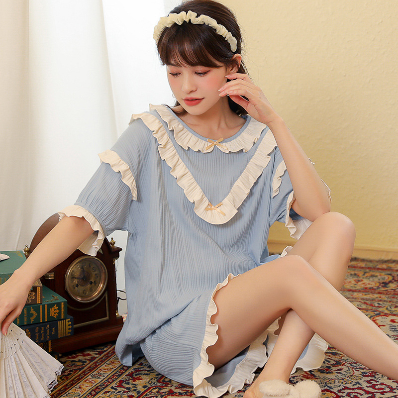 Short sleeve court style shorts sweet pajamas for women