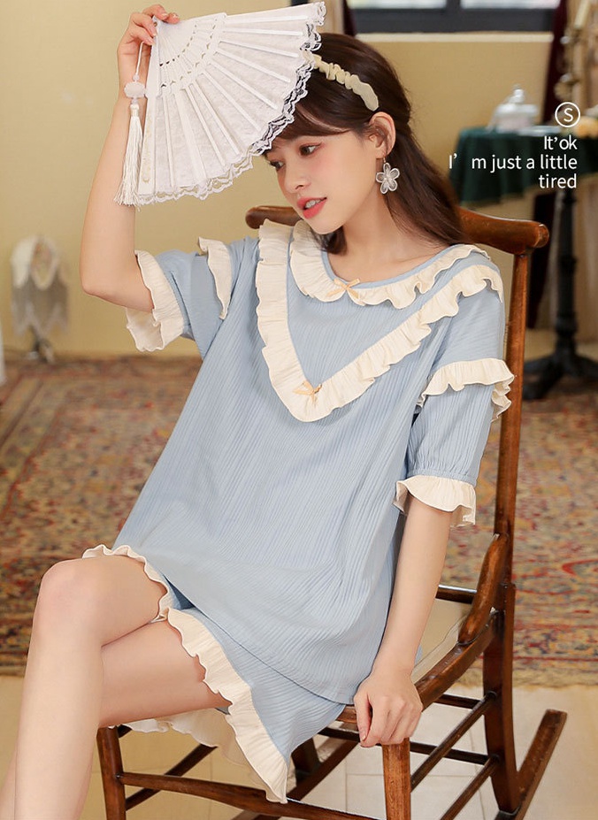 Short sleeve court style shorts sweet pajamas for women