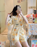 Lovely loose pajamas Casual kimono 2pcs set for women