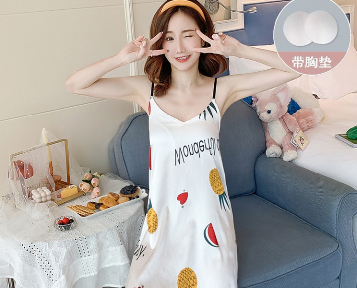 Ice silk summer sexy pajamas sling homewear night dress