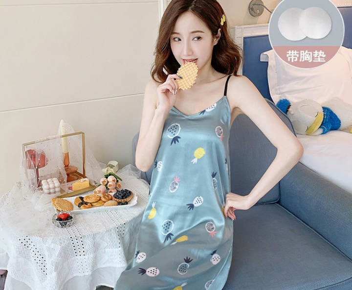 Ice silk summer sexy pajamas sling homewear night dress