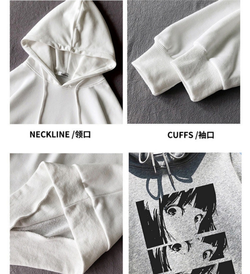 Round neck Korean style printing fashion couples hoodie for men