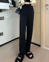 Mopping black business suit drape straight pants