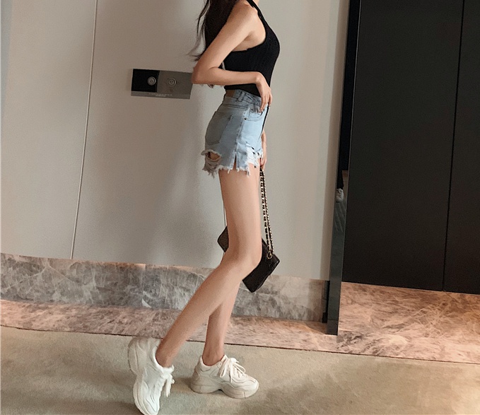 Korean style high waist short jeans spicegirl hip shorts