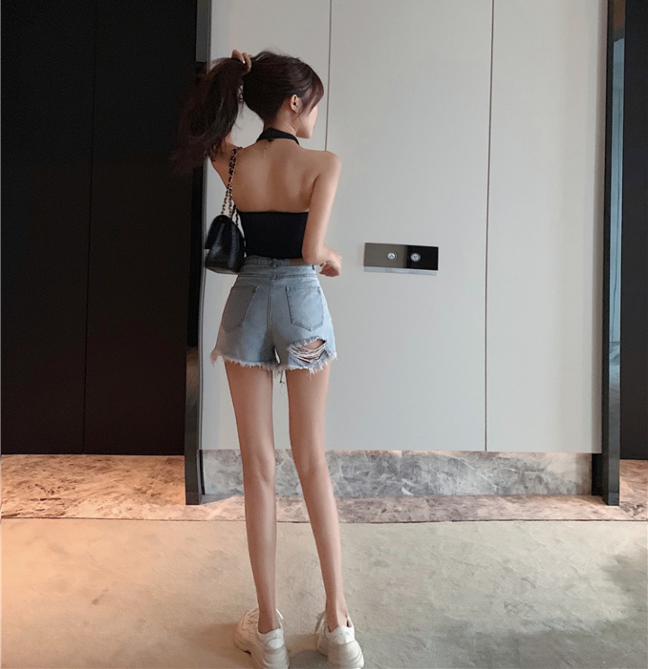 Korean style high waist short jeans spicegirl hip shorts