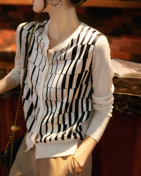 Slim knitted cardigan thin bottoming shirt for women