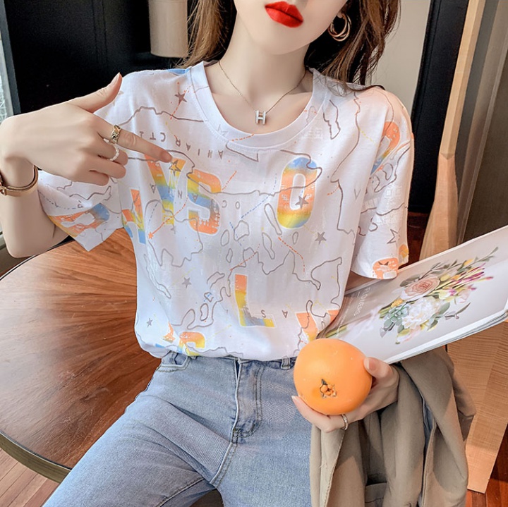 Gauze personality tops fashion cozy T-shirt for women