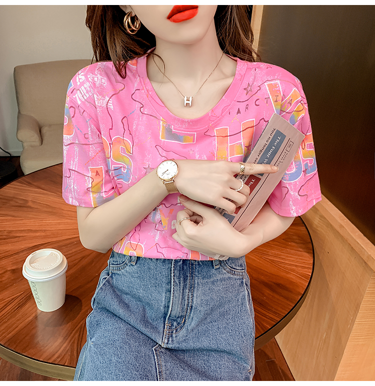 Gauze personality tops fashion cozy T-shirt for women