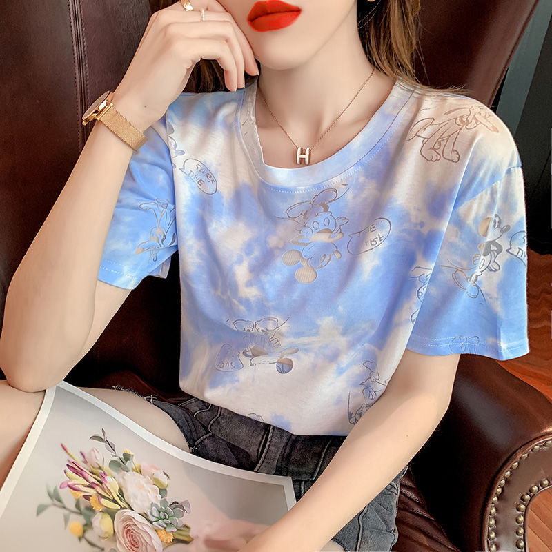 Hollow fashion tops summer personality T-shirt