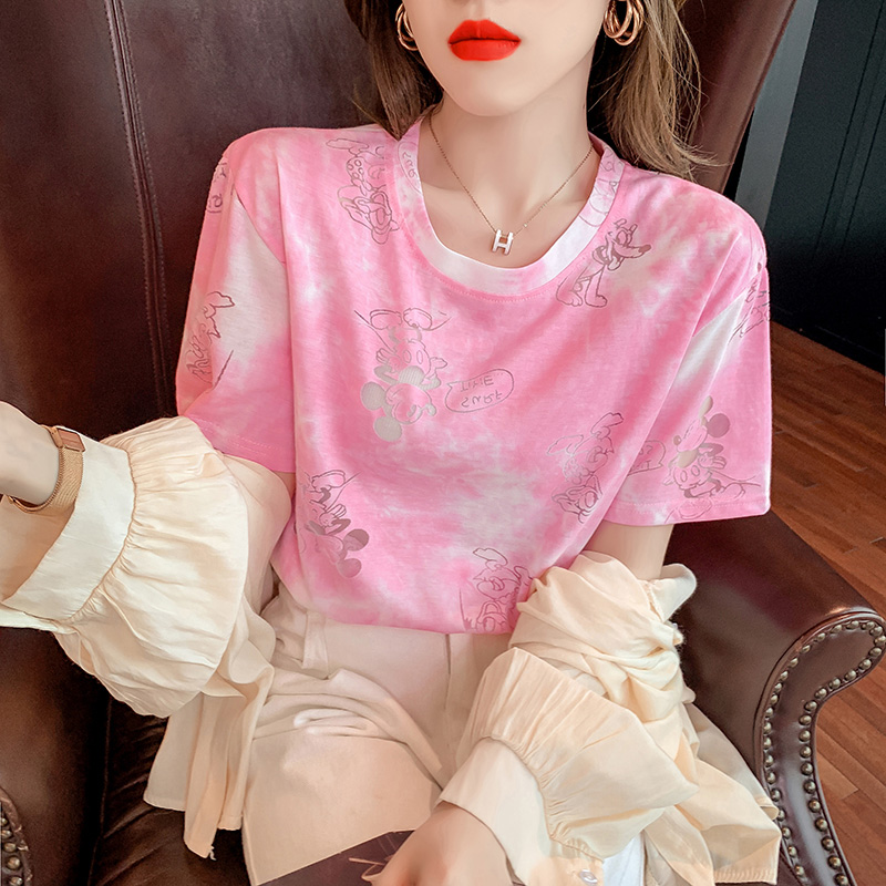 Hollow fashion tops summer personality T-shirt