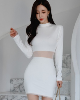 Slim spring Korean style gauze fashion temperament sexy dress