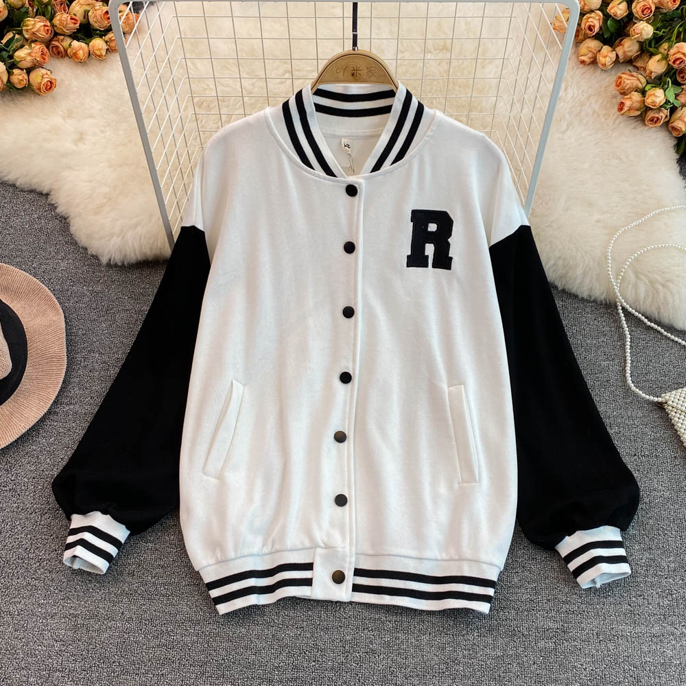 College style jacket spring baseball uniforms for women