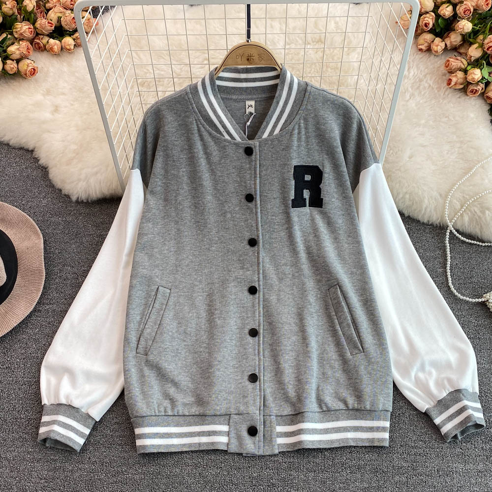 College style jacket spring baseball uniforms for women