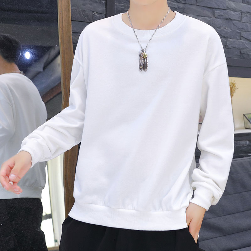 Printing Korean style youth couples round neck hoodie