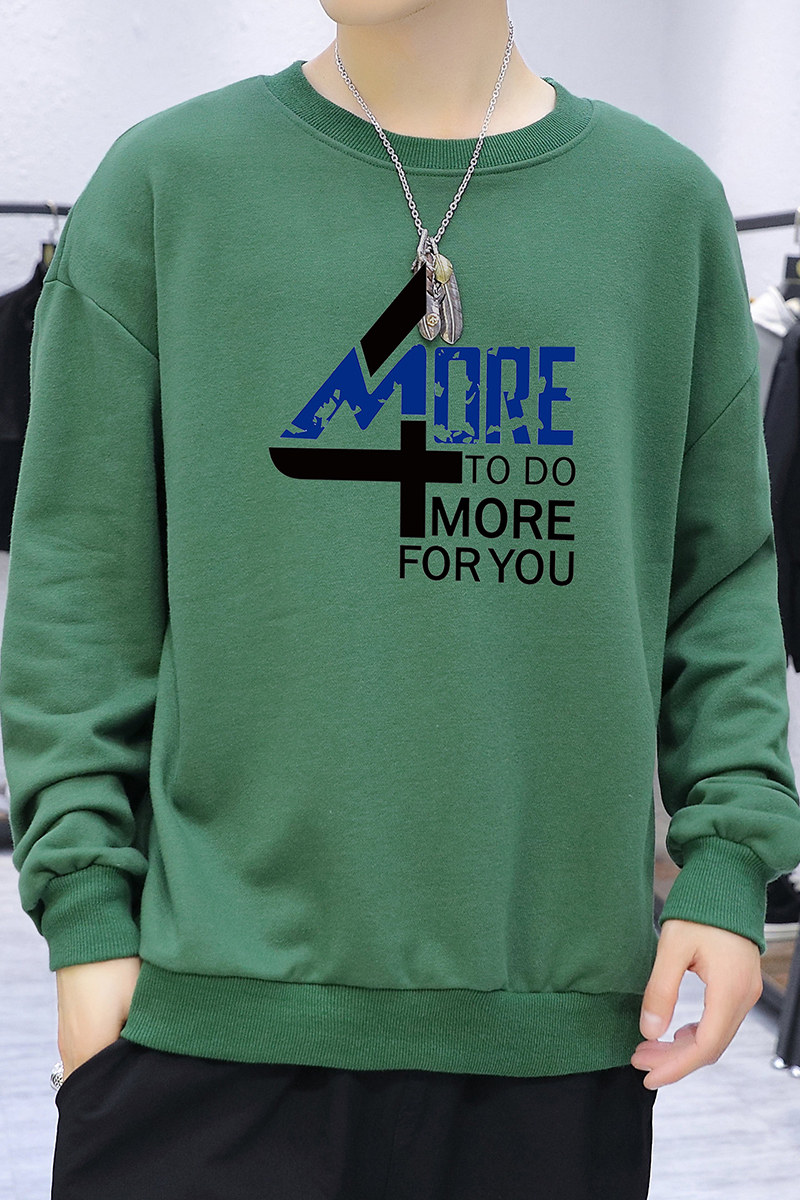 Youth fashion printing Korean style hoodie for men