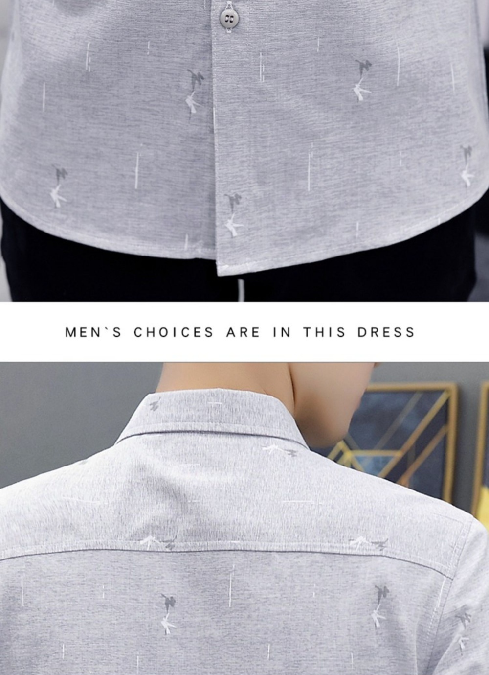 Slim spring shirt fashionable business suit for men