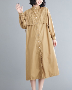 Cotton linen retro shirt Korean style thin coat for women