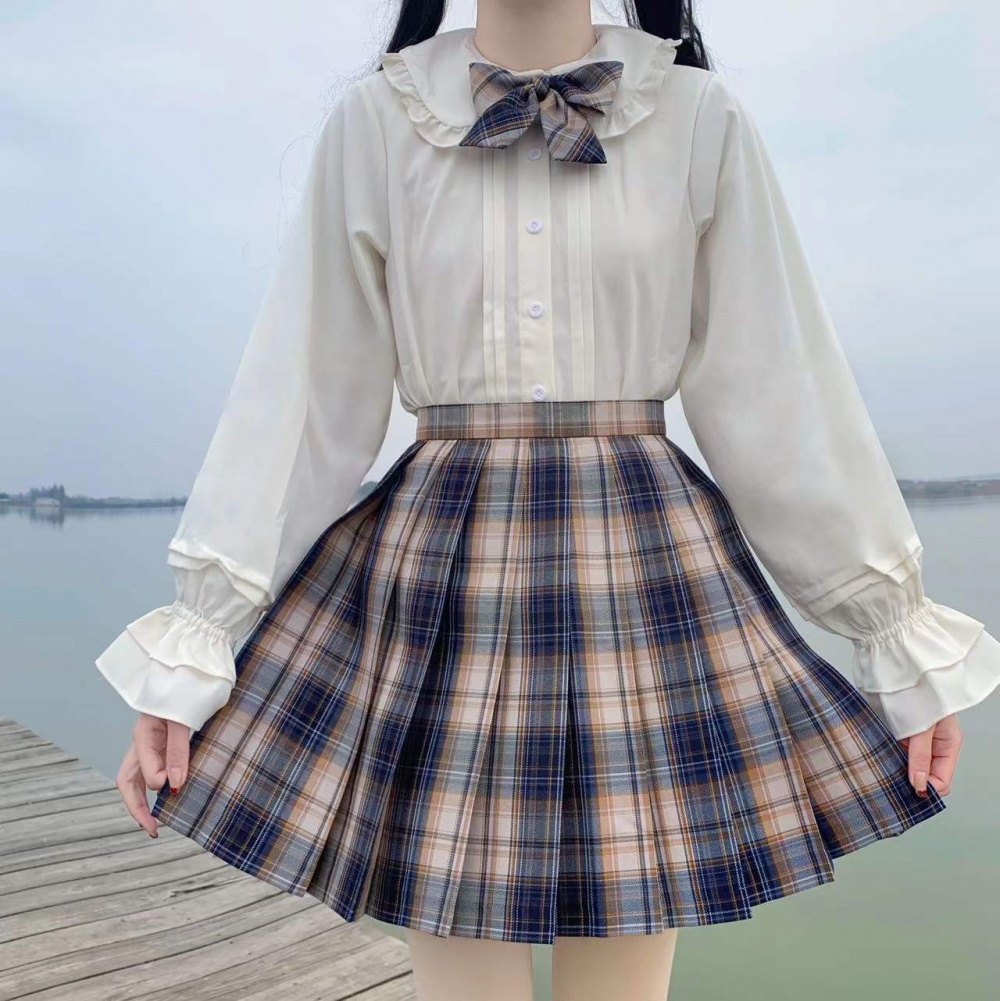Long sleeve skirt uniform a set for women