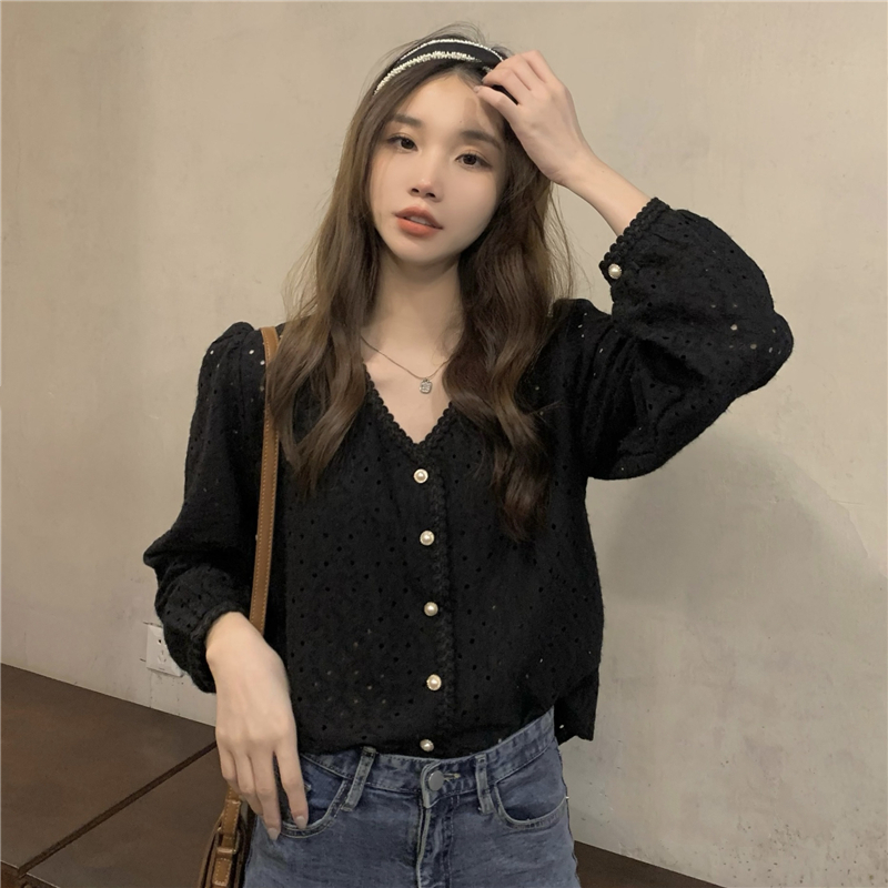 Unique long sleeve tops autumn and winter shirt