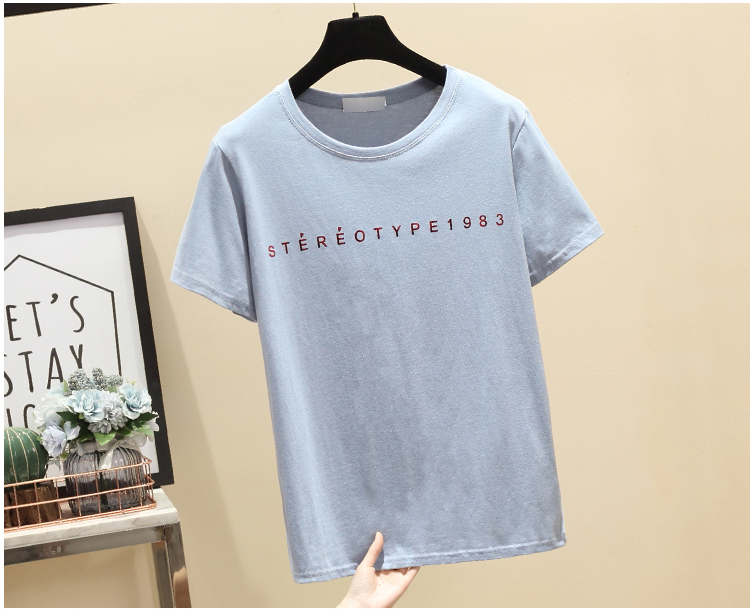 Loose slim T-shirt Korean style tops for women