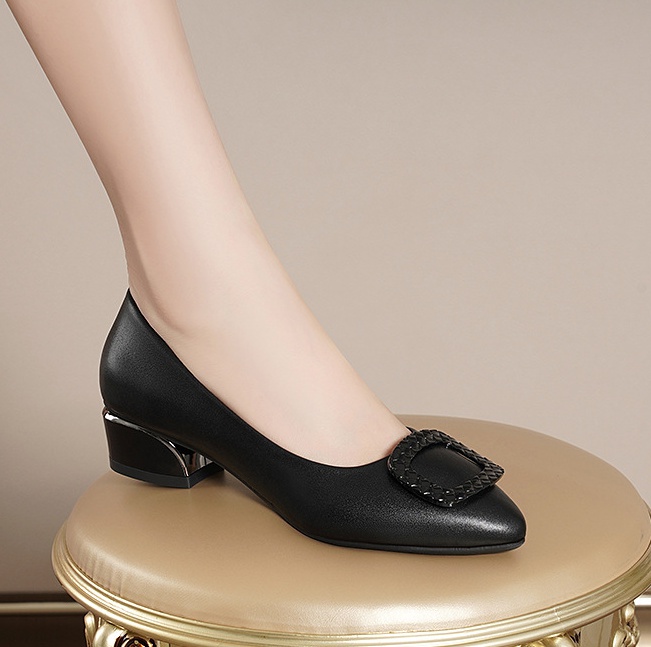 Pointed middle-heel footware fashion shoes for women