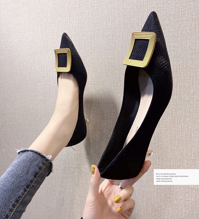 Middle-heel fashion shoes spring low lazy shoes