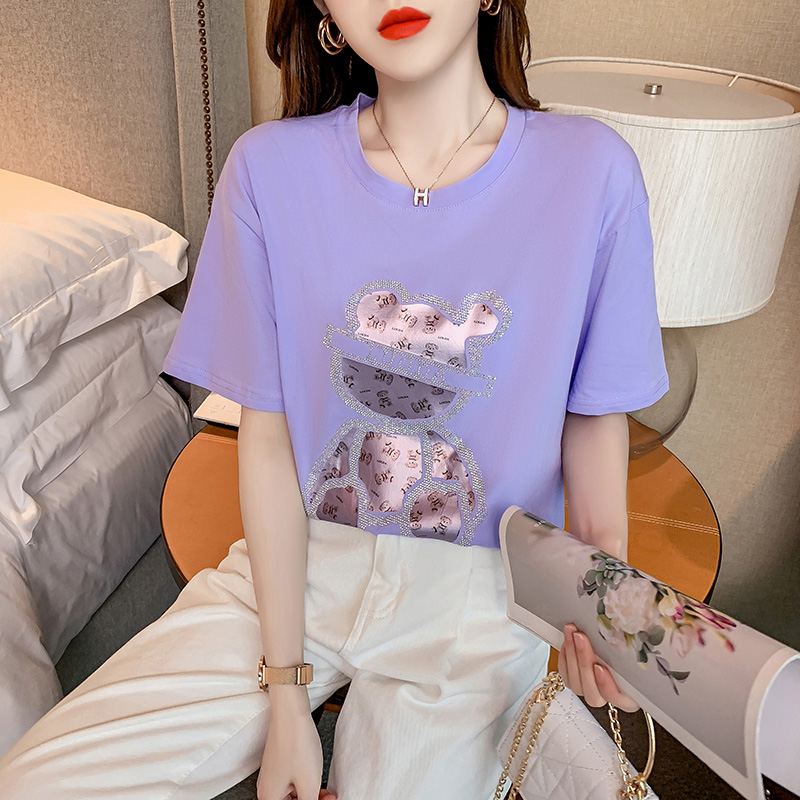 Loose Korean style T-shirt all-match tops for women