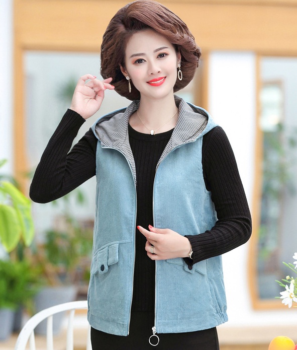 Middle-aged loose vest spring and autumn coat